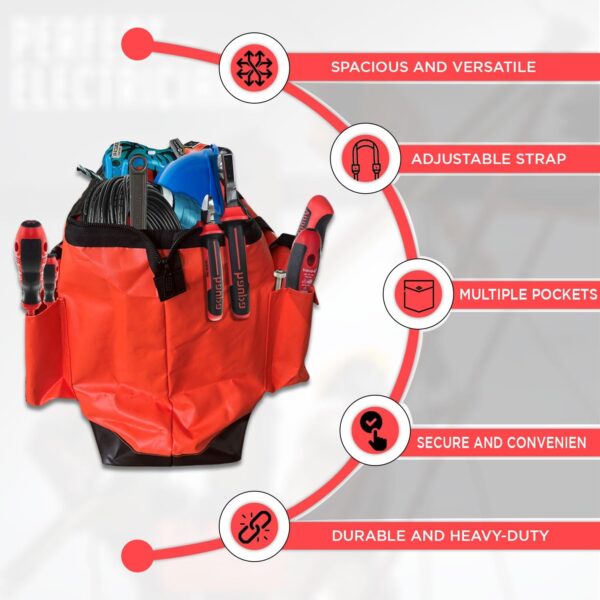 Large Tool Bag Multiple Pockets