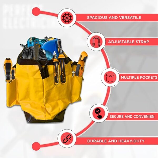 Large Tool Bag Multiple Pockets