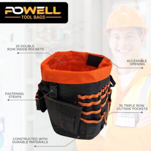 Bucket Tool Bag Organizer, Heavy Duty, Over 60 Pockets