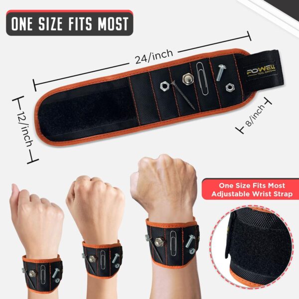 Strong Magnetic Wristband Adjustable tool For Small Tools, Nuts, Bolts, Screws