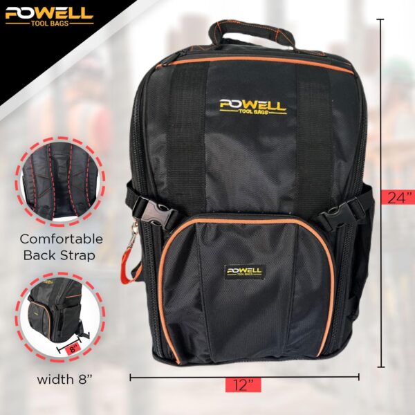 Tool Backpack Tool Bag for men, Heavy Duty, Tool Organizer, Over 20 Pockets and Spacious