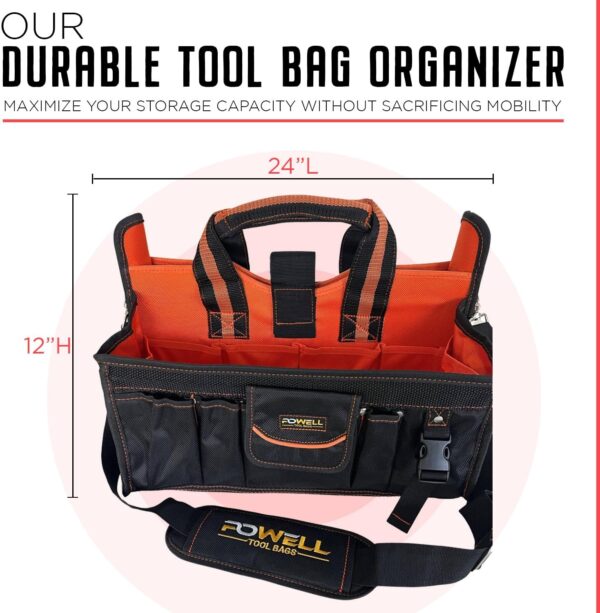 Tool Bag Organizer Heavy Duty with Over 18 Pockets