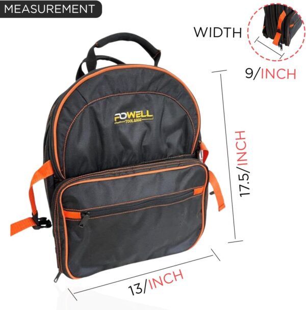 Tool Backpack Tool Bag Heavy Duty Over 70 Pockets