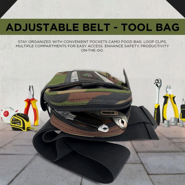 Camo Bag FOD Bag Tool Bag With Multiple Pockets and Adjustable Belt