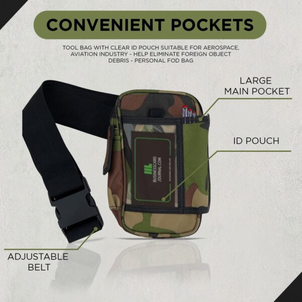 Camo Bag FOD Bag Tool Bag With Multiple Pockets and Adjustable Belt