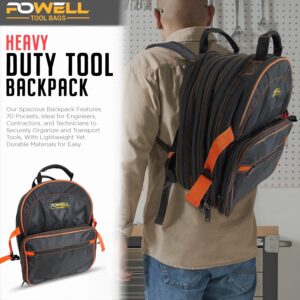 Tool Backpack Tool Bag Heavy Duty Over 70 Pockets