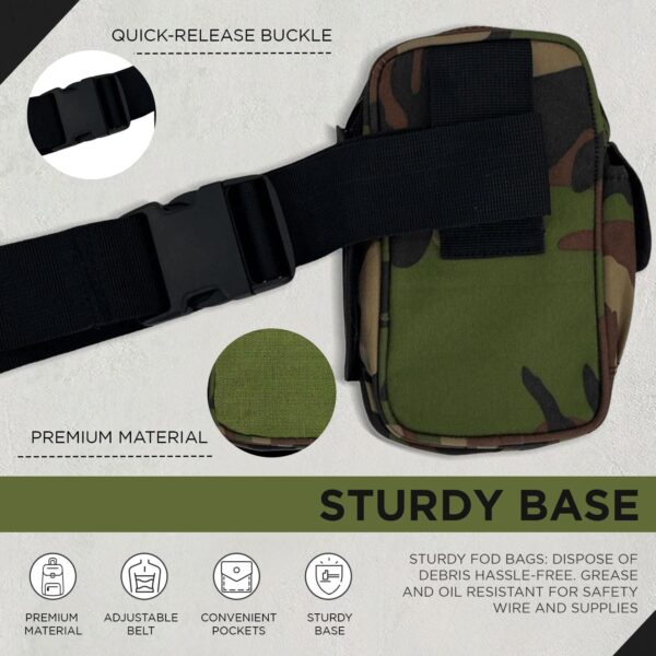 Camo Bag FOD Bag Tool Bag With Multiple Pockets and Adjustable Belt
